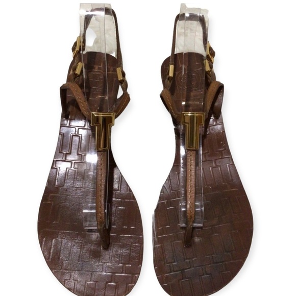 Tory Burch Shoes - Tory Burch Pauline Almond wedge heel sandals 8